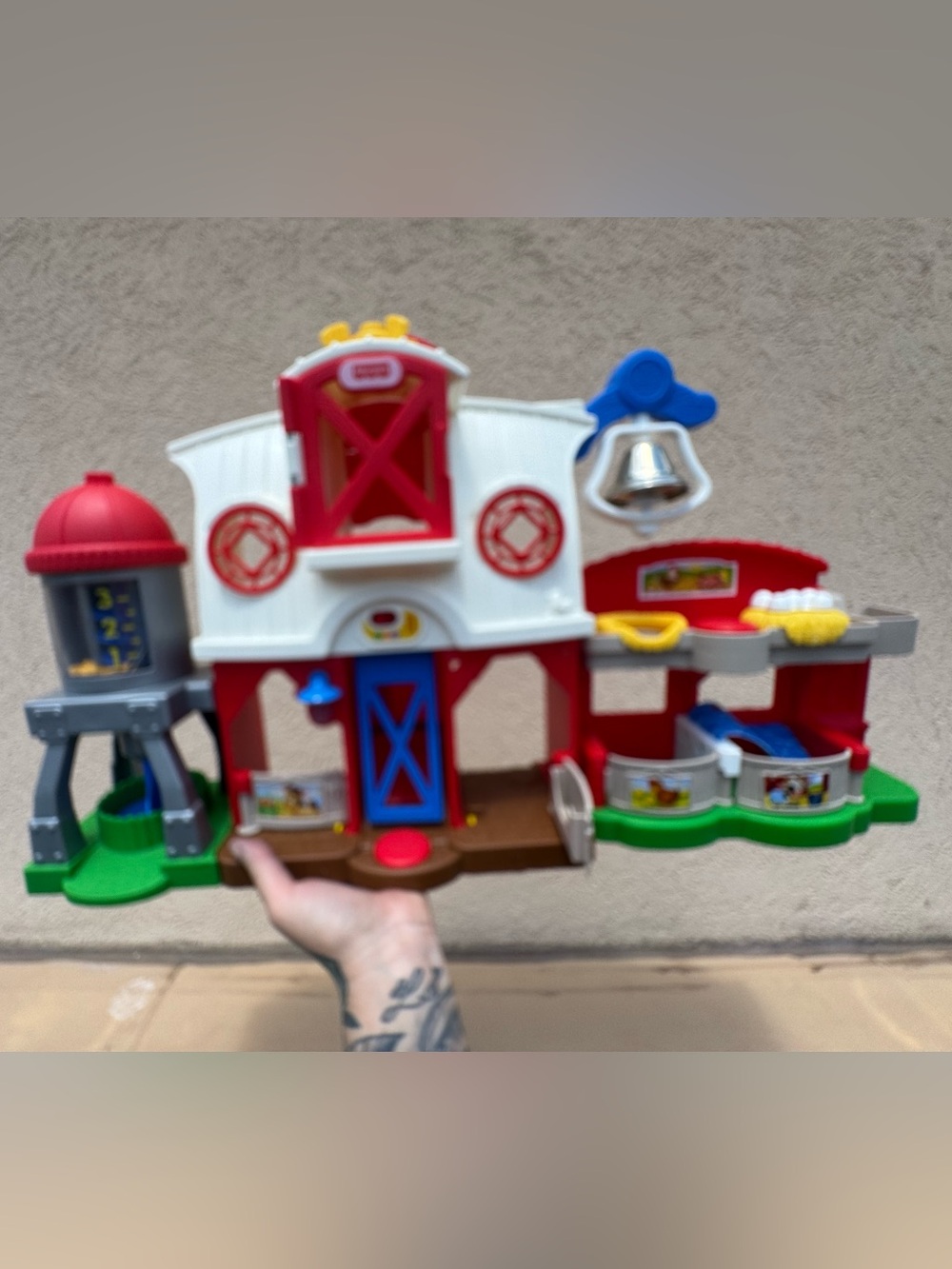 Fisher Price Farm Playset - Red, White & Blue Interactive Toy